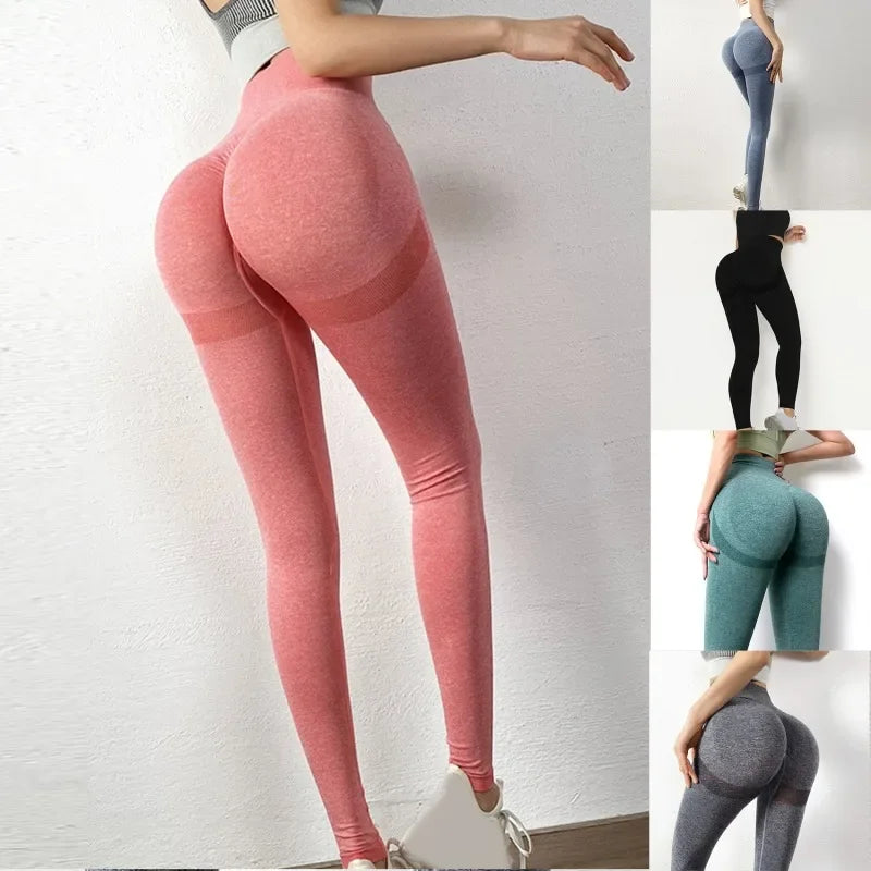 High-Waist Seamless Contour Fitness Leggings⁠