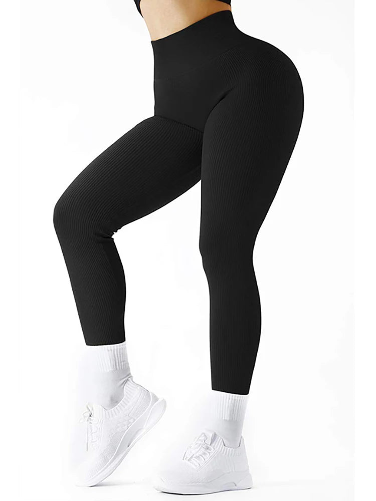 Premium Ribbed Seamless High-Waist Leggings⁠