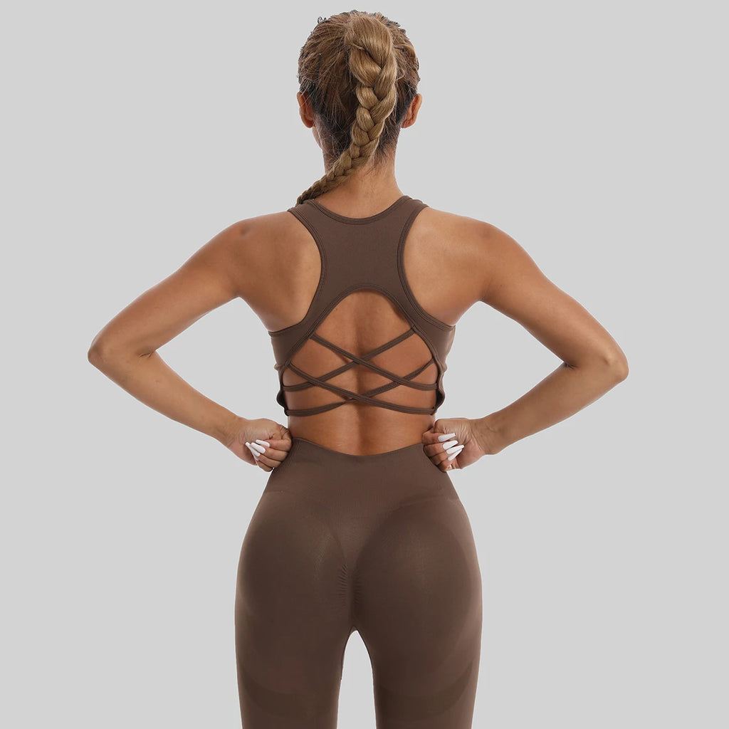 High-Waist Seamless Yoga Sport Workout Set⁠