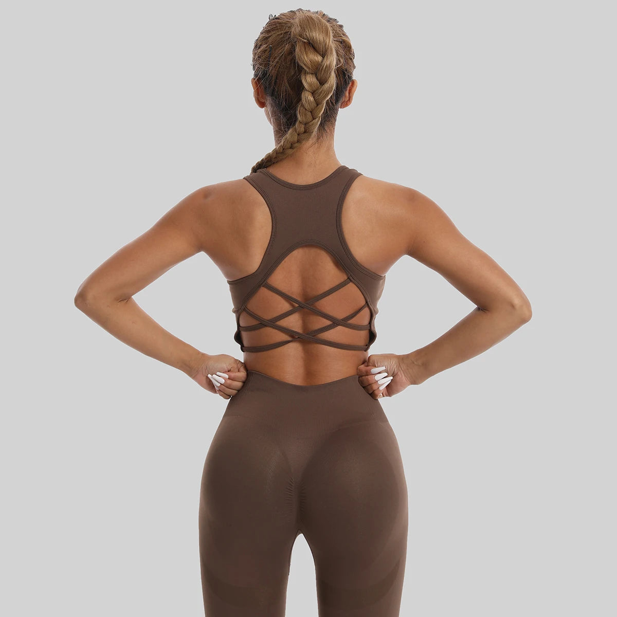 High-Waist Seamless Yoga Sport Workout Set⁠