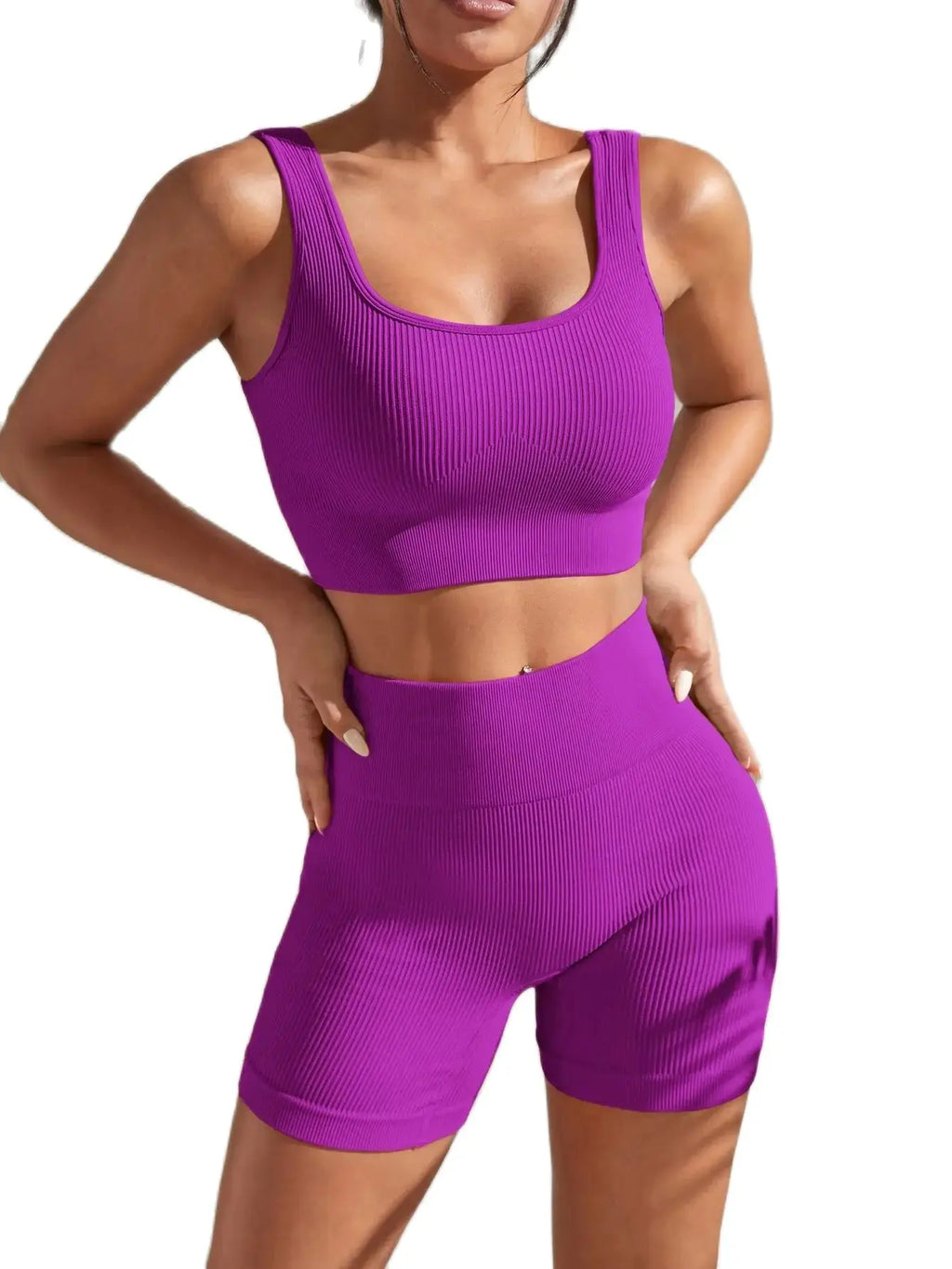 Seamless High-Waisted Workout Set