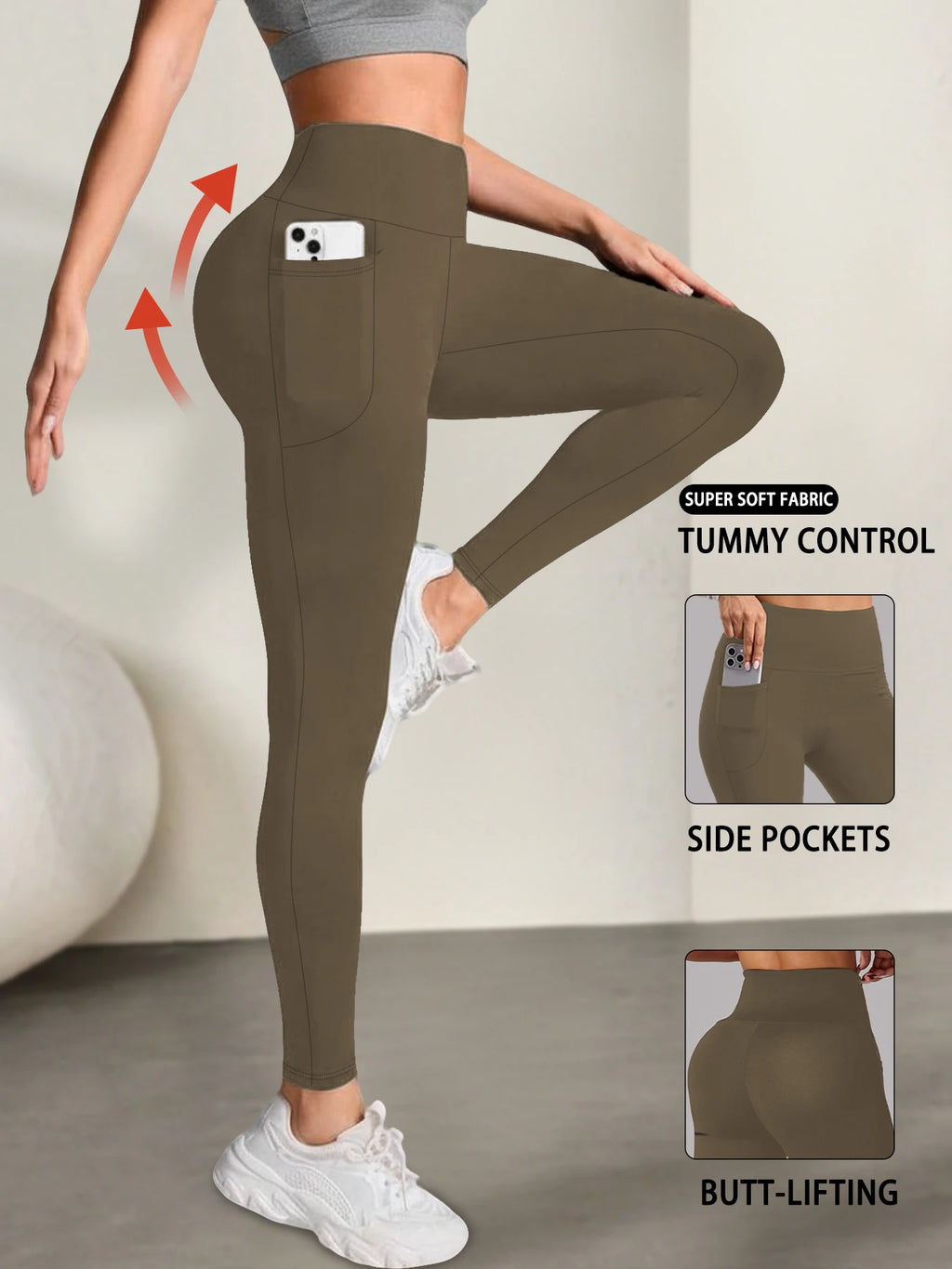 High-Waist Super Soft Leggings with Pockets⁠