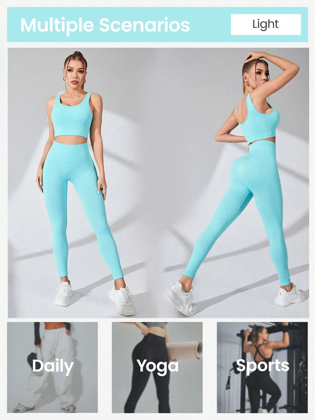 Seamless Cross-Strap Yoga & Workout Set