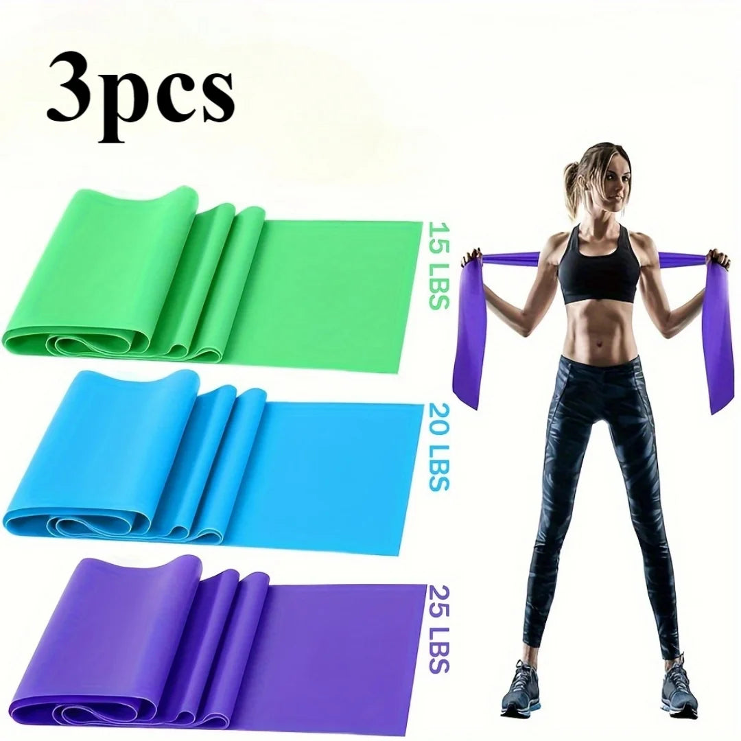 Premium Yoga Resistance Bands | 3-Piece Elastic Stretching Set