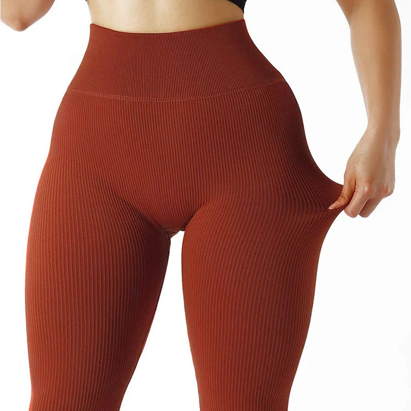 Premium Ribbed Seamless High-Waist Leggings⁠