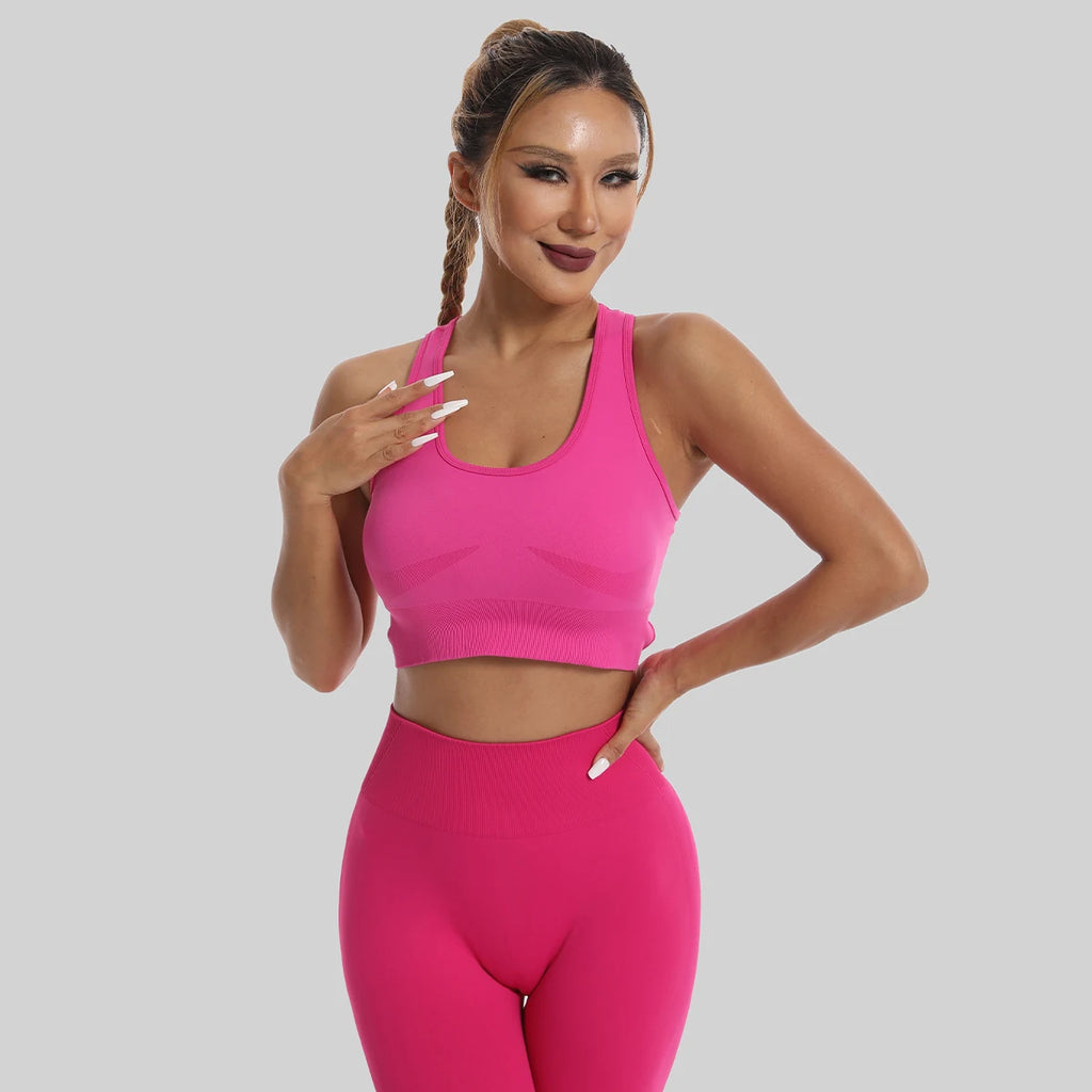 High-Waist Seamless Yoga Sport Workout Set⁠