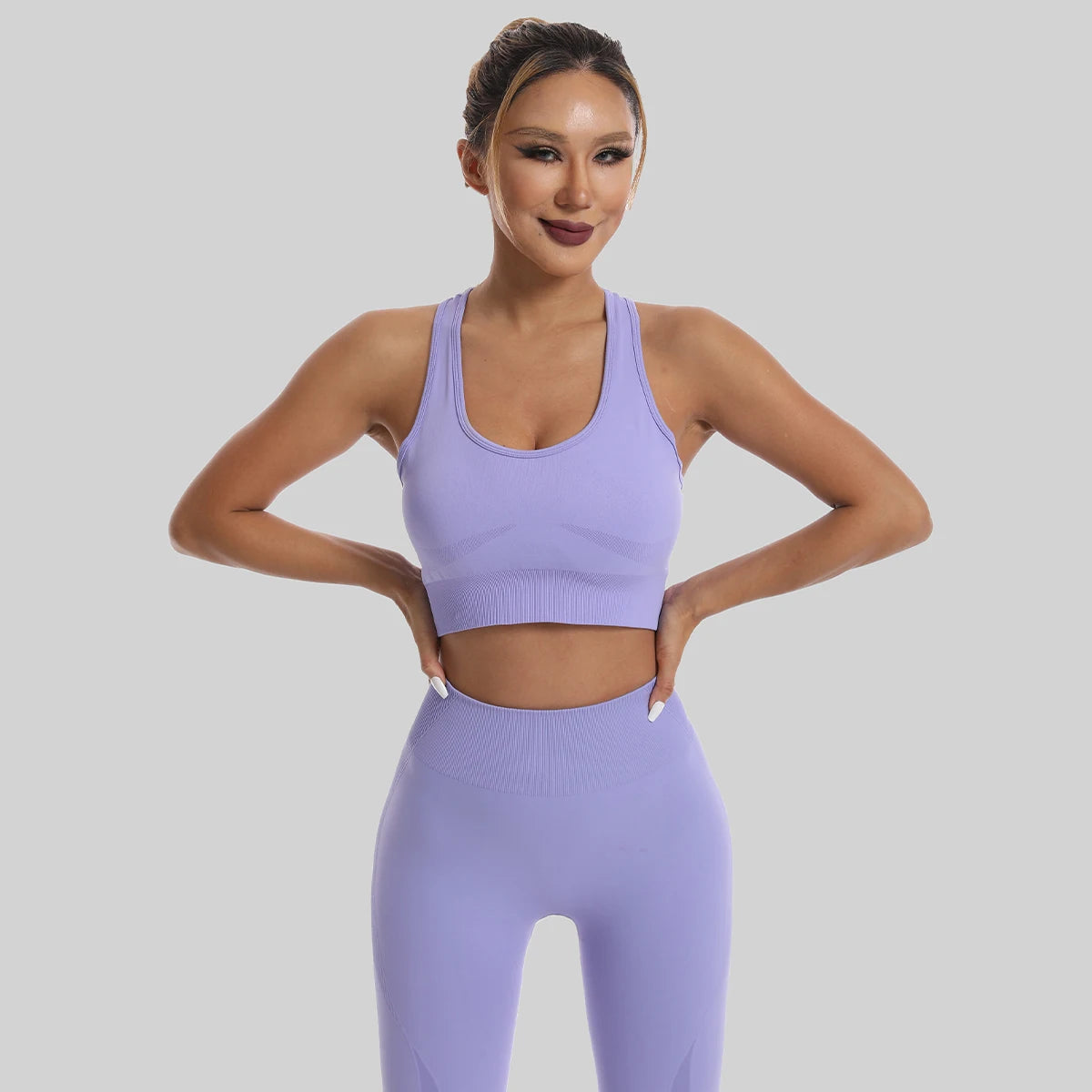 High-Waist Seamless Yoga Sport Workout Set⁠