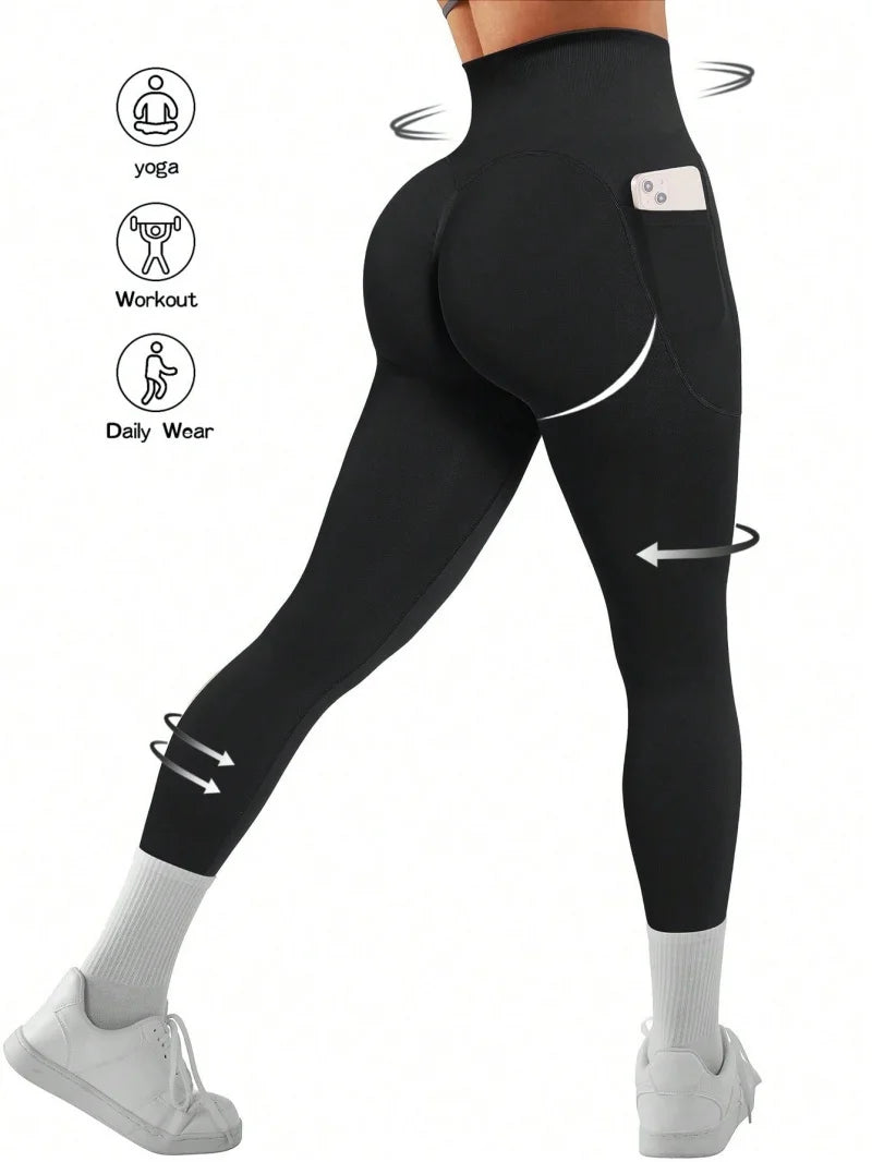 Premium Seamless Scrunch Push-Up Leggings⁠