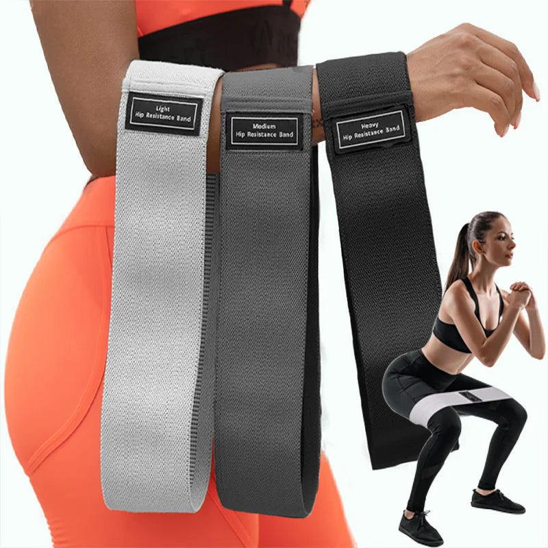 Premium Non-Slip Fabric Resistance Bands – Glute & Thigh Workout Loops⁠
