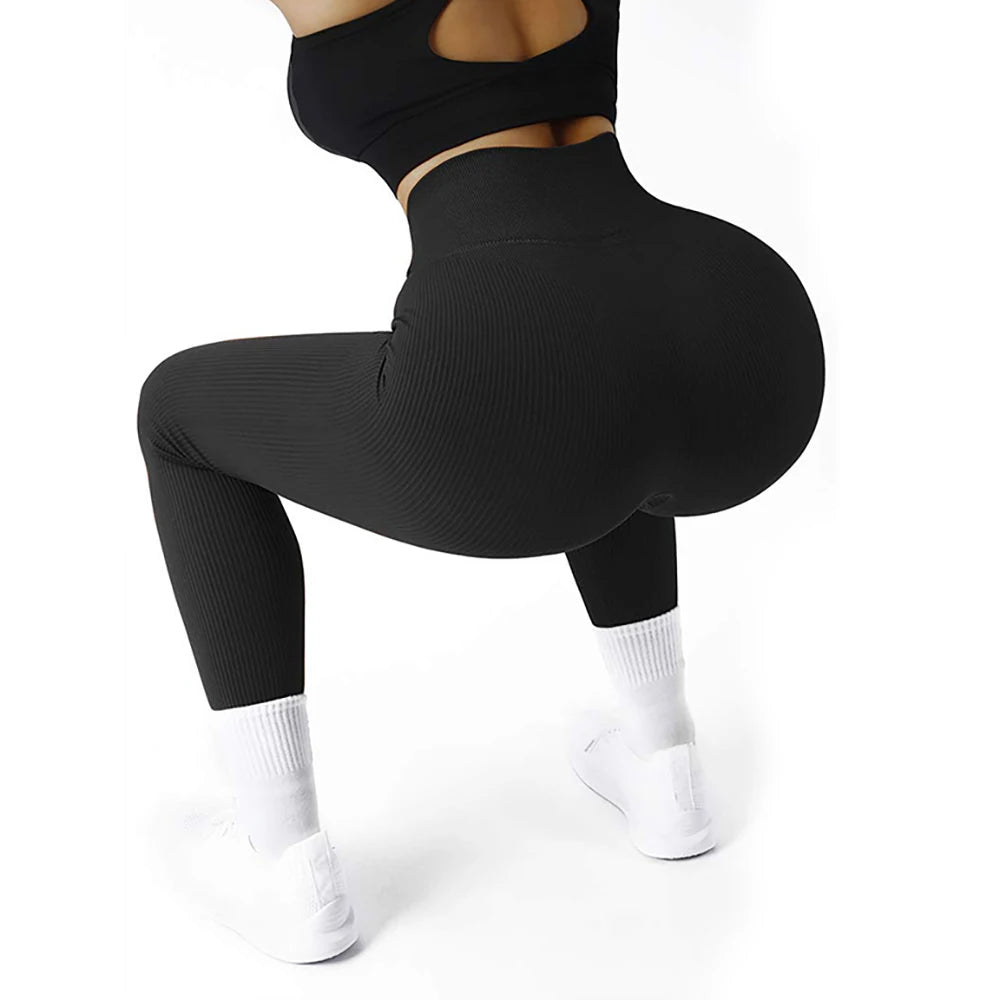 Premium Ribbed Seamless High-Waist Leggings⁠