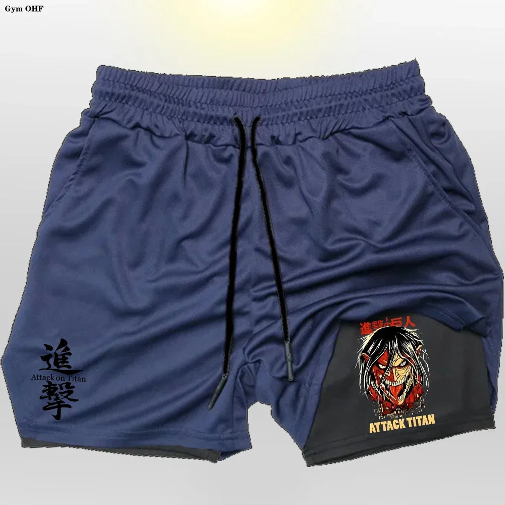 Short de Gym 2 en 1 - Attack On Titan Edition