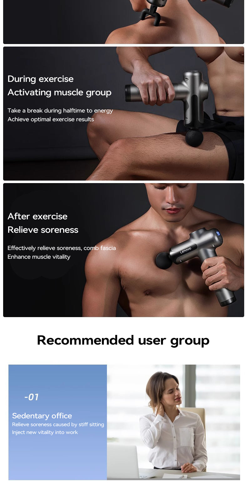 Lenovo Pro Power Wireless Massage Gun – Deep Tissue Percussion Massager⁠